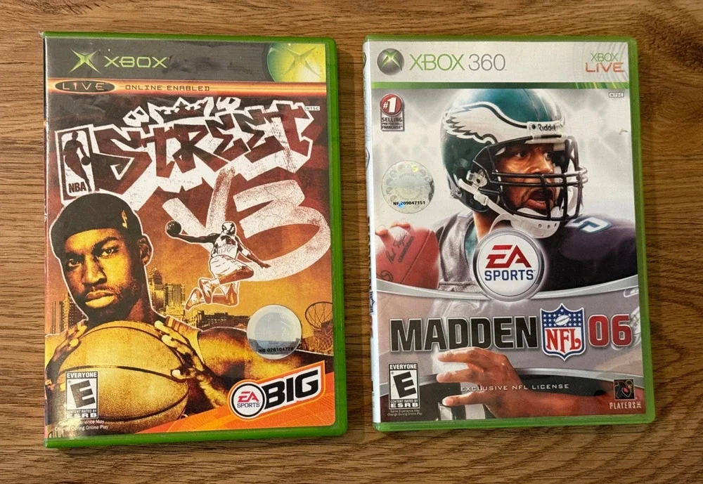 🎮 Xbox Game Lot of 2 Complete CIB Madden NFL 06 Xbox 360 & NBA Street V3
